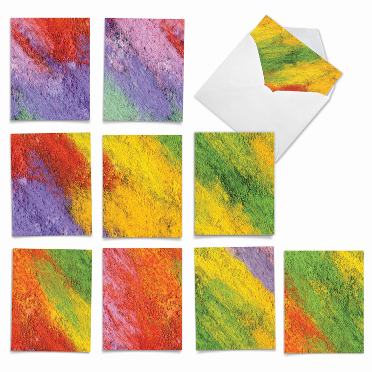 Happy Abstract, Assorted Set Of Blank Notecards - AM6623OCB