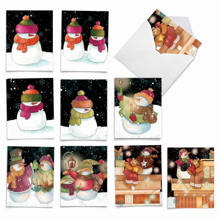 Snow Pals, Assorted Set Of Christmas Notecards - AM6657SGG