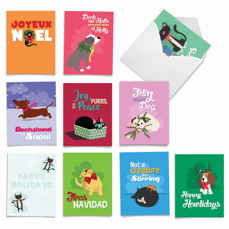 Merry Pets, Assorted Set Of Blank Notecards - AM6737XSB