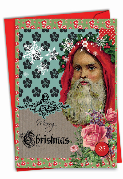 A Rosy Christmas, Printed Christmas Greeting Card - C1761CXS