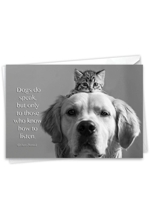 Canine Comments, Printed Blank Greeting Card - C1623IOCB