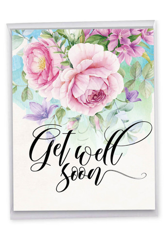 get well soon pink roses