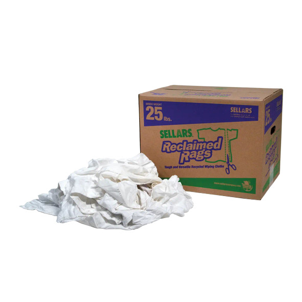 Sellars Reclaimed Pure White Rags for industrial and household cleaning