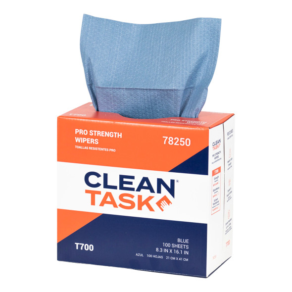 Pro Strength Wipers T700 - Pop-Up Box, Blue, 100 Sheets