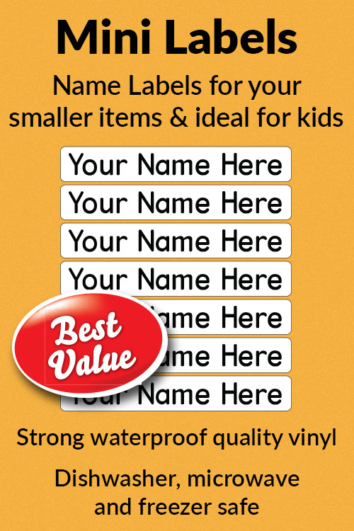 Small Sticker Labels, Kids Name Labels