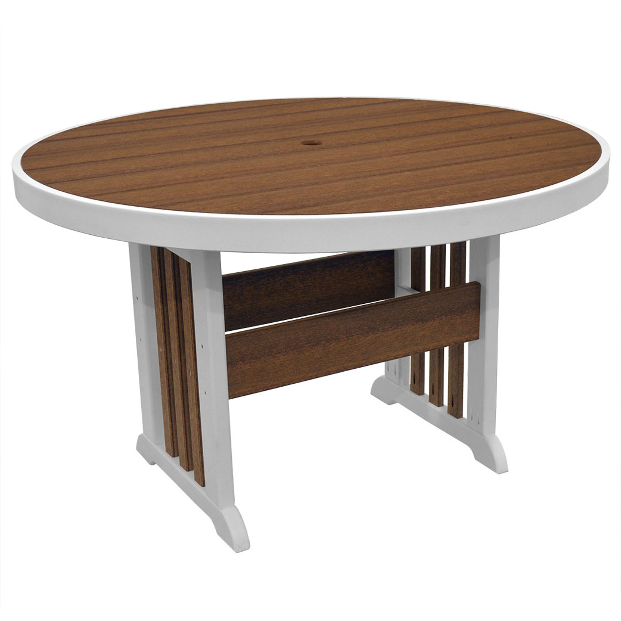 Goma　YUM! YUM! YUM! ROUND TABLE HARCO Harbor Collection Poly Lumber Round Outdoor Table with