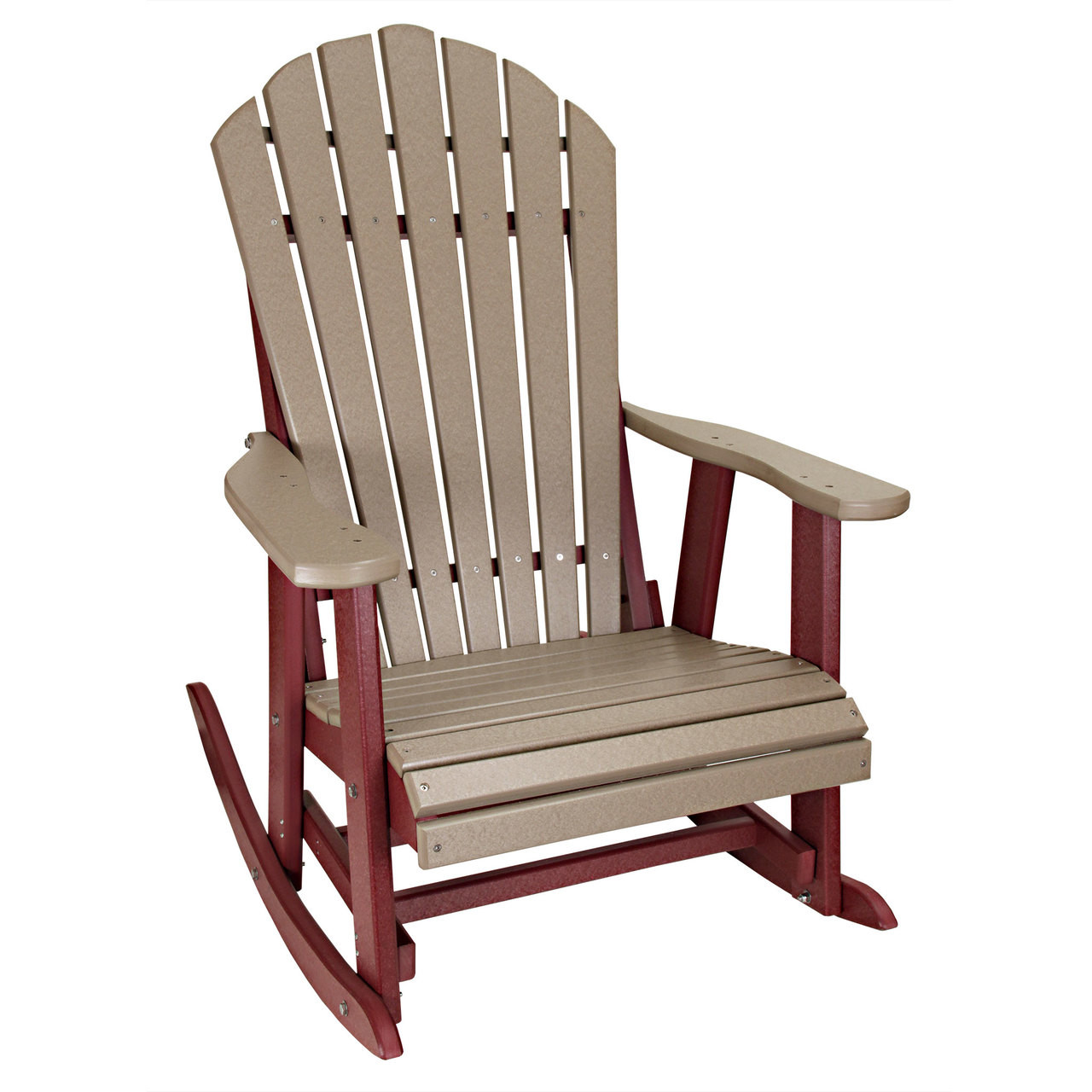 outer banks deluxe poly lumber adirondack rocking chair