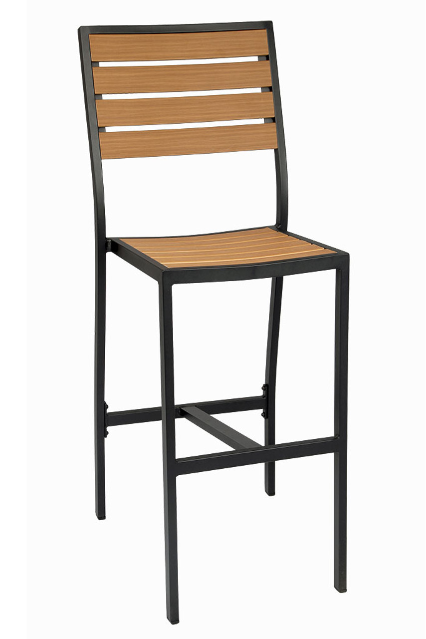 Atlantic Collection Teak Inspired Side Bar Stool