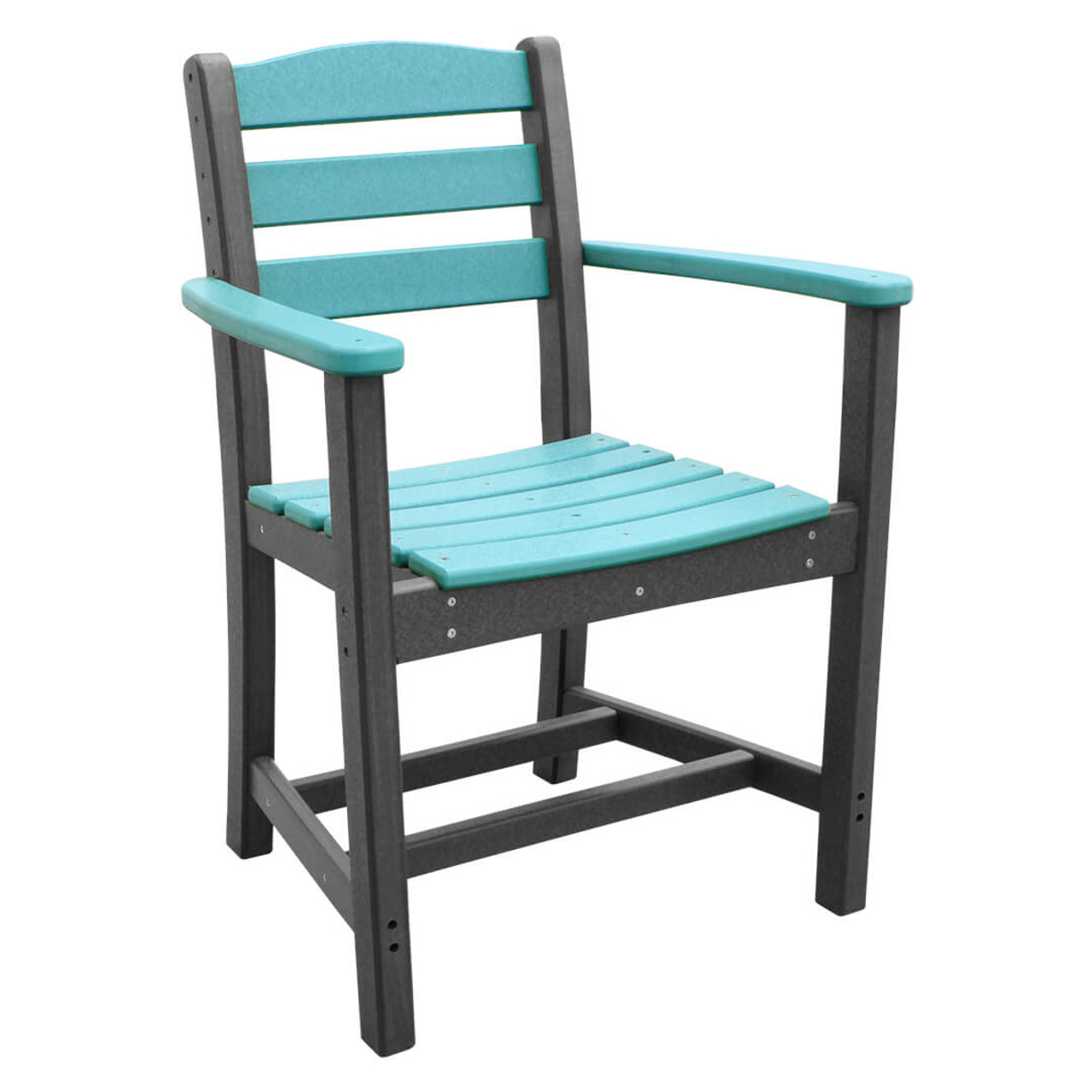 Outer Banks Ladder Back Poly Lumber Dining Chair with Arms