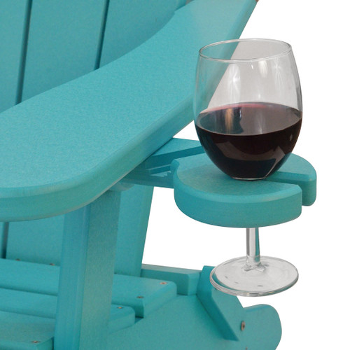 Coastal Poly Lumber Folding Adirondack Chair With Cup Holders