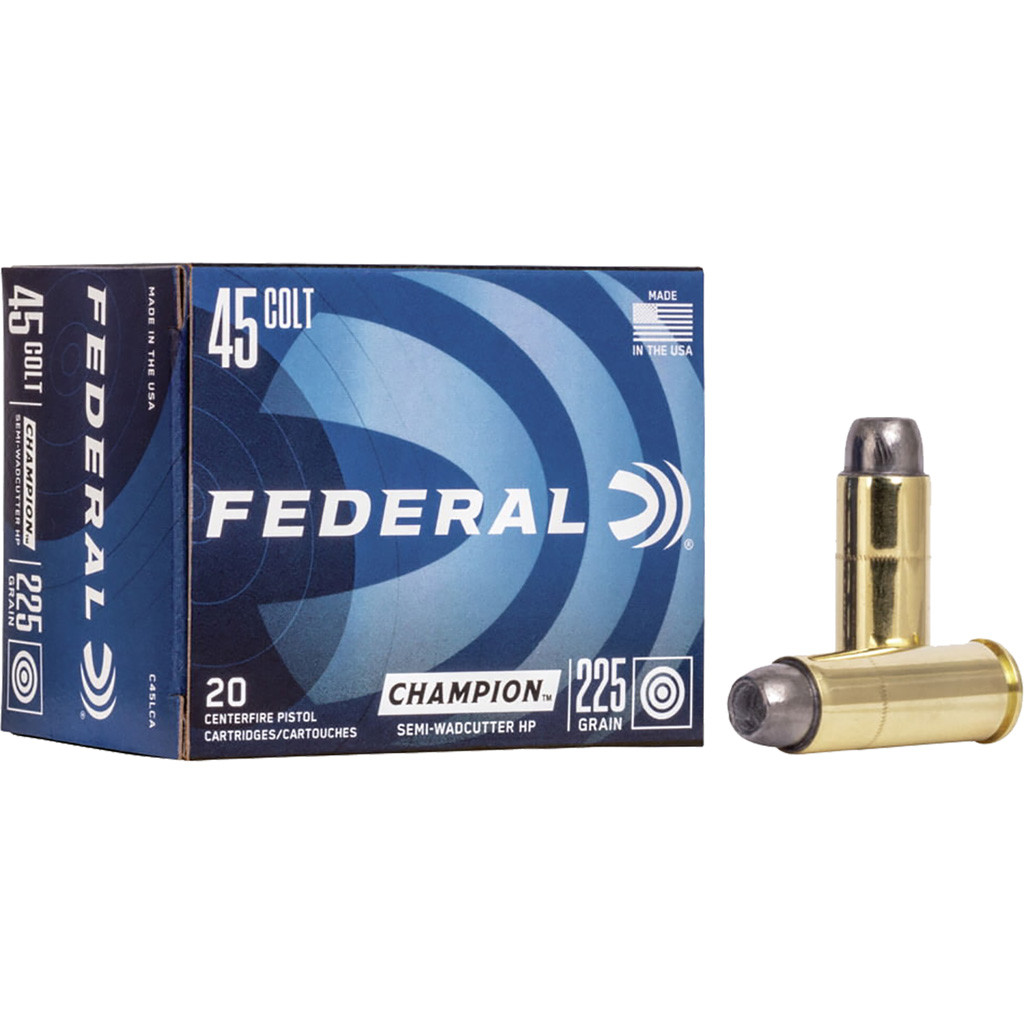 Federal Champion Pistol Ammo 45 Colt 225 gr. SWCHP 20 rd