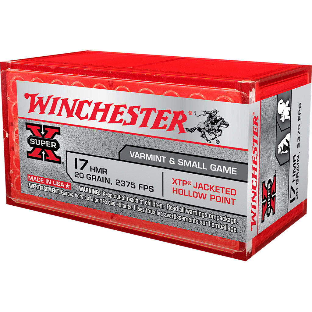 Winchester Super-X Rimfire Ammo 17 HMR 20 gr. Jacketed HP 50 rd