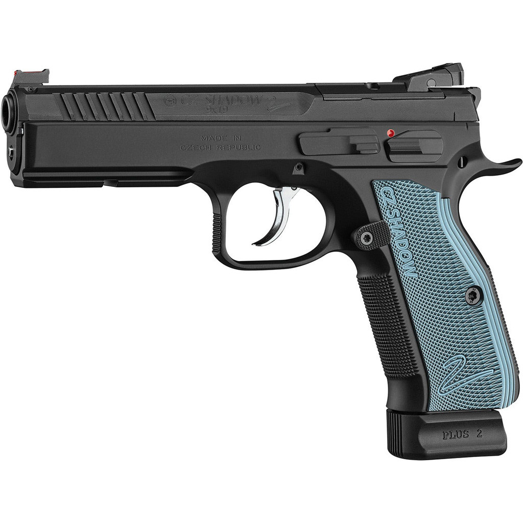 CZ Shadow 2 Optic Ready Pistol 9mm 4.89 in. Black/Blue Grips 19+1