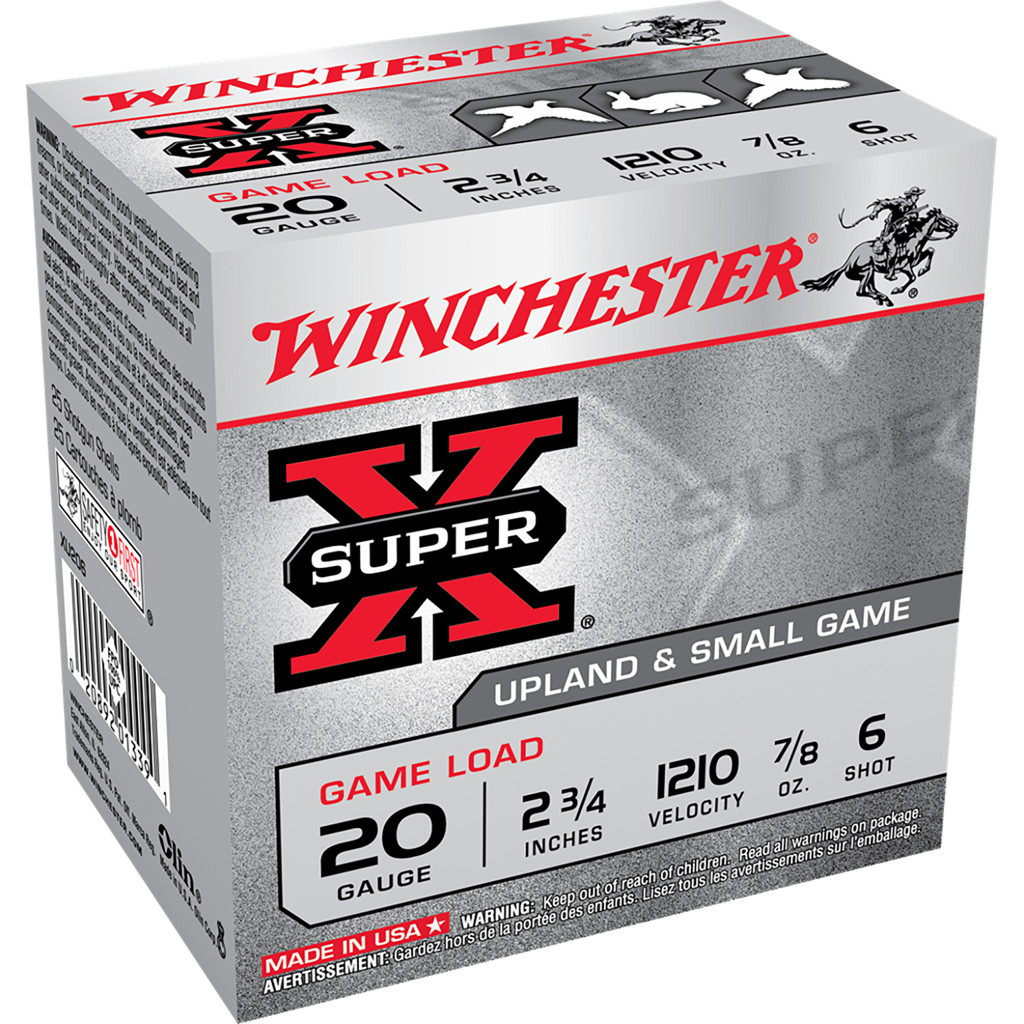 Winchester Super-X Game Load 20 ga. 2.75 in. 7/8 oz. 6 Shot 25 rd