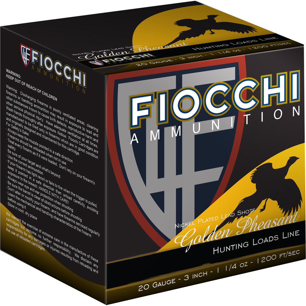 Fiocchi Golden Pheasant Shotgun Loads 20 ga. 3 in. 1 1/4 oz. 4