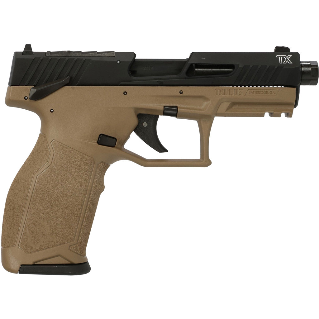 Taurus 2TX 22 Pistol 22 LR. 4.6 in. FDE/Black TORO 16 rd. & 22 rd