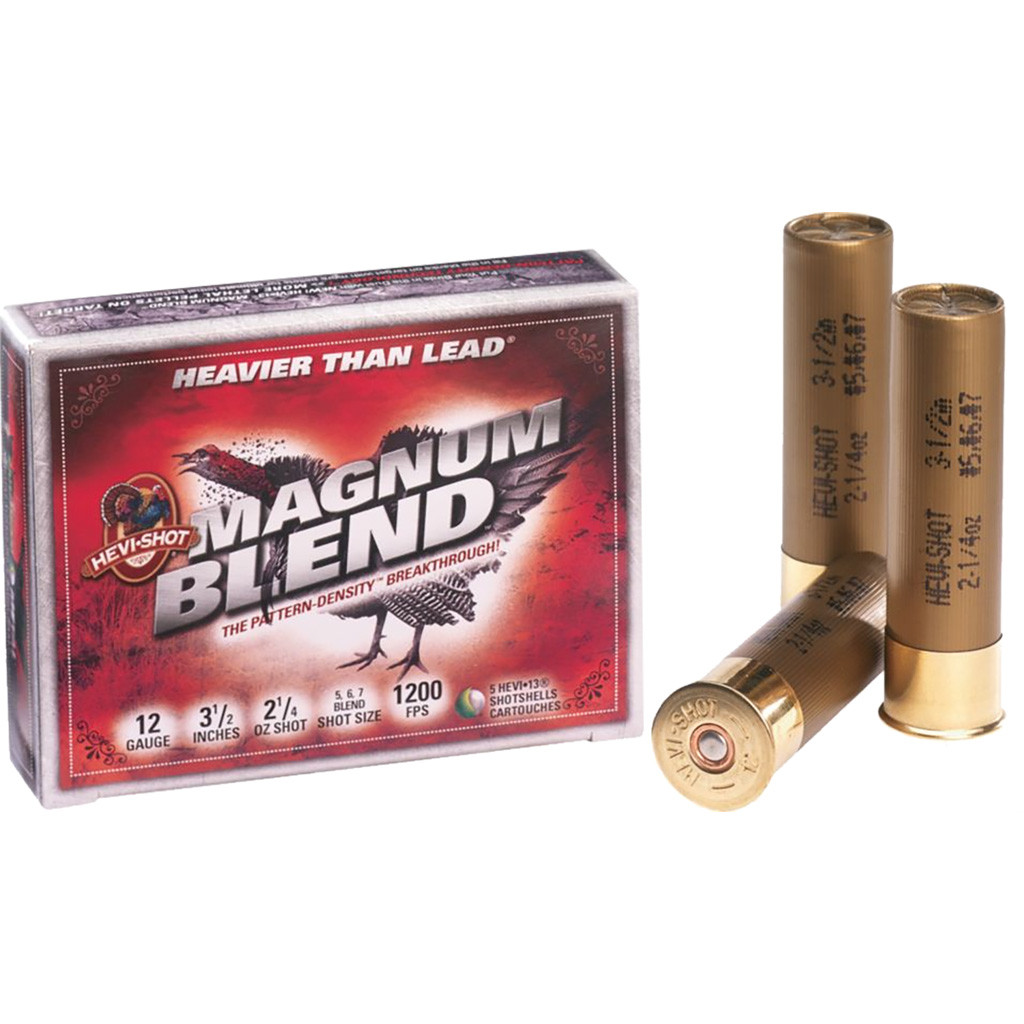 Hevi Shot Magnum Blend Load 12 ga. 3.5 in. 2 1/4 oz. 5,6,7 Shot 5