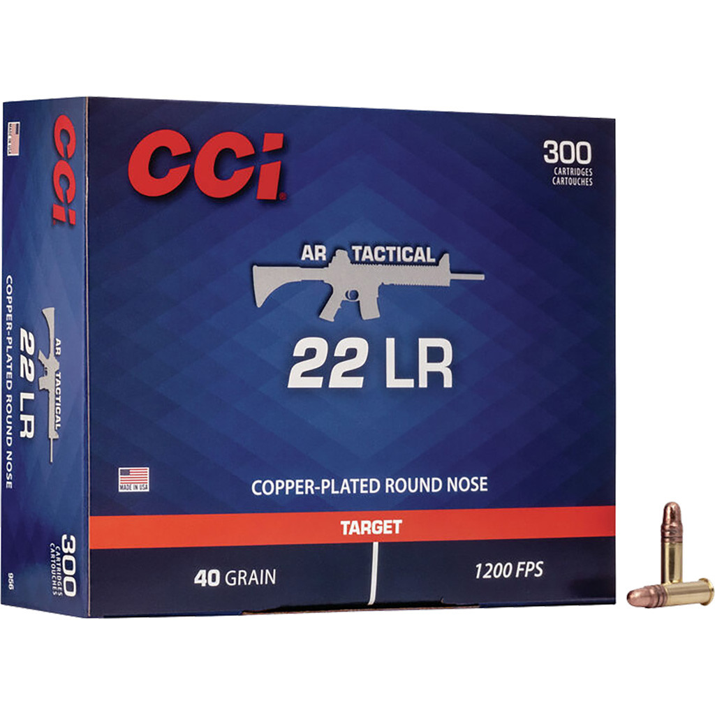CCI Target & Plinking AR Tactical Rimfire Ammo 22 LR 40 gr. Copper