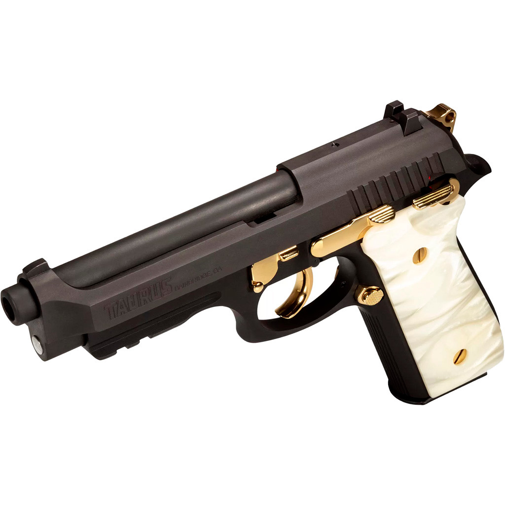 Taurus PT92 Pistol 9mm 5 in. Gold Accent and Pearl Grip 17 rd