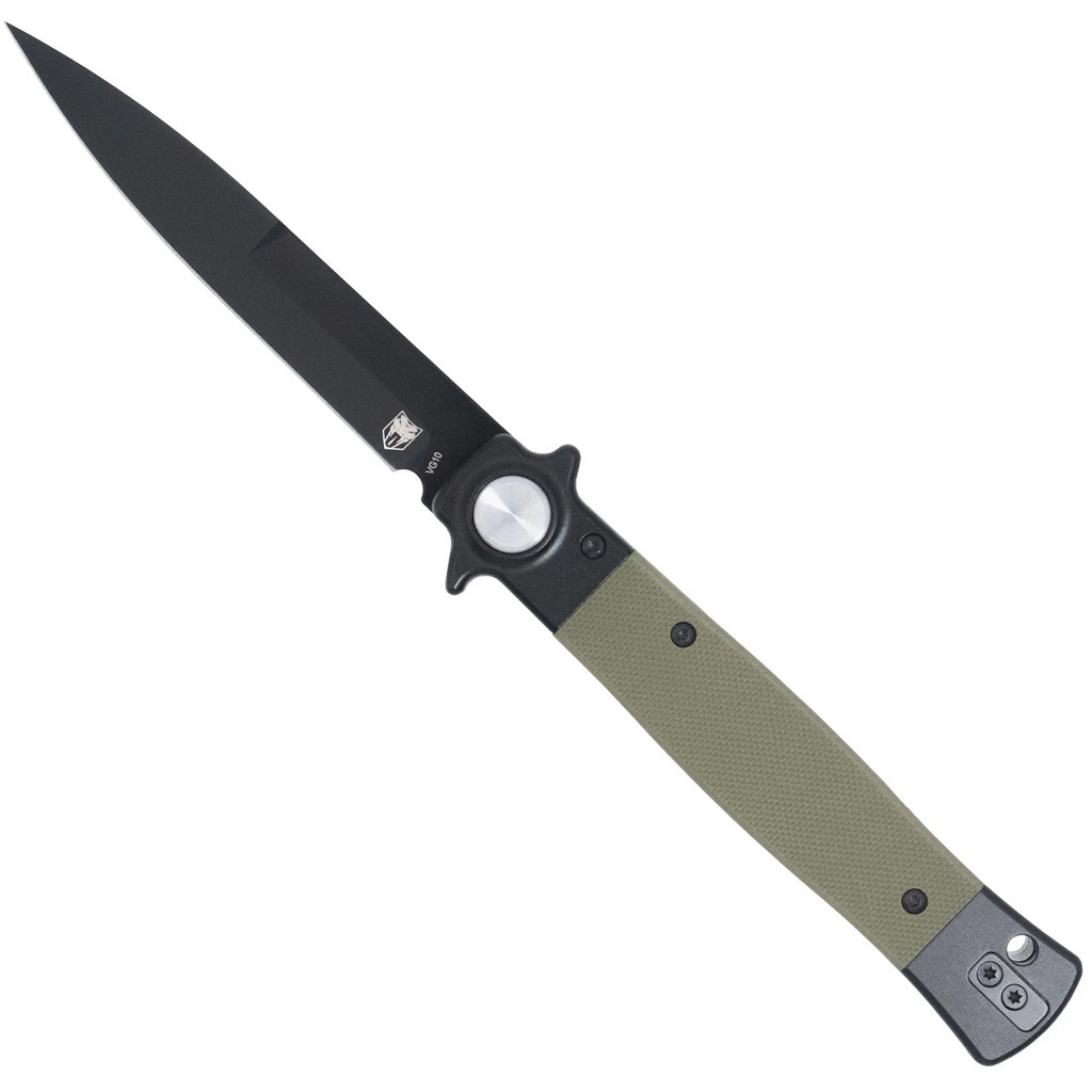 CobraTec Stiletto Button Lock G10 Folding Blade Knife - Freedom Armory