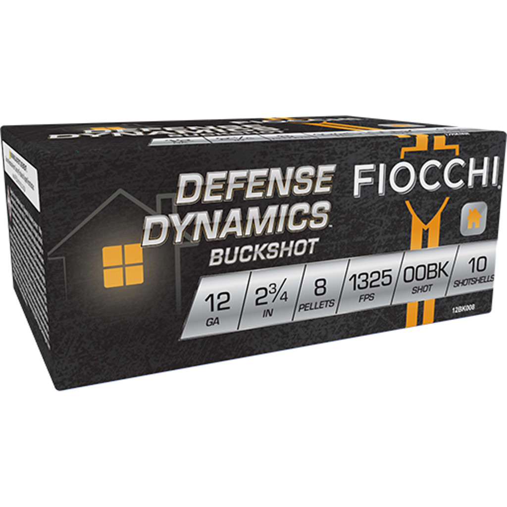 Fiocchi Defense Dynamics Shotgun Ammo 12 ga. 2.75 in. 8 Pellet 00