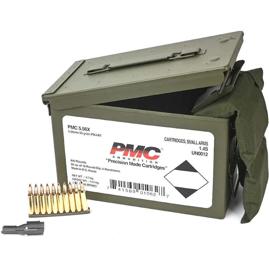 PMC X-Tac Rifle Ammo Metal Box 5.56 55 gr. FMJ 840 rd. - Freedom
