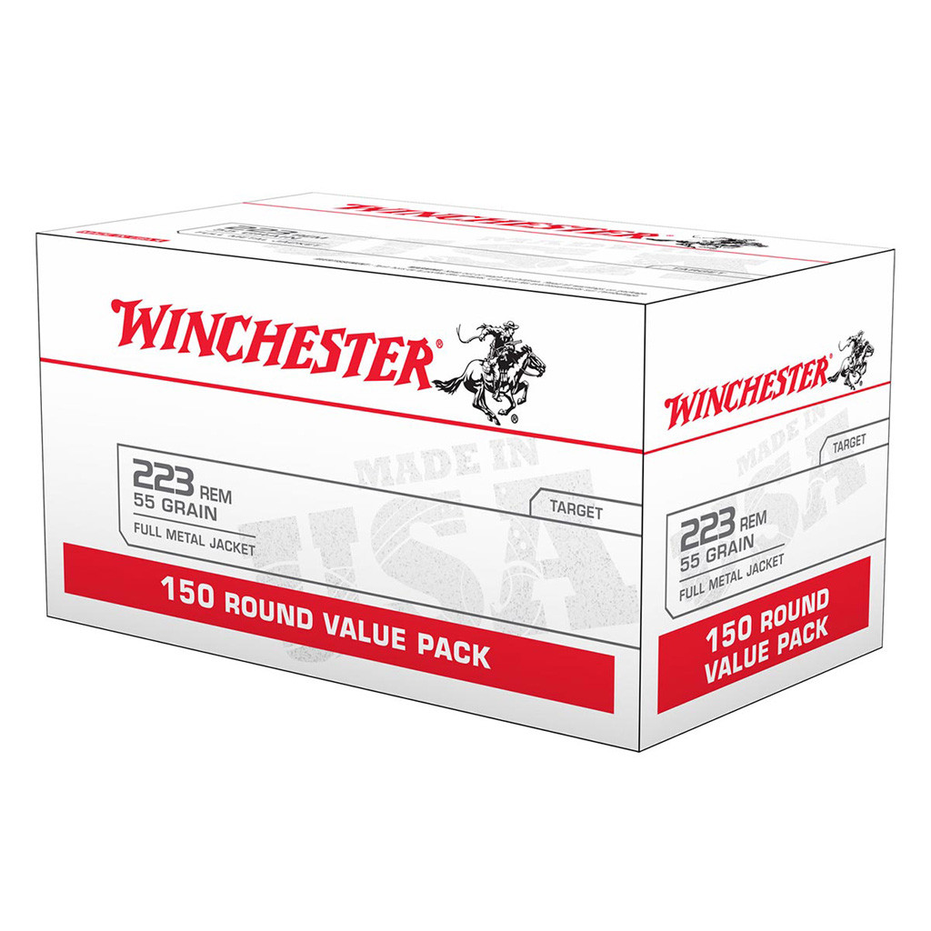 Winchester USA Rifle Ammo 223 Rem. 55 gr. FMJ 150 rd. - Freedom Armory