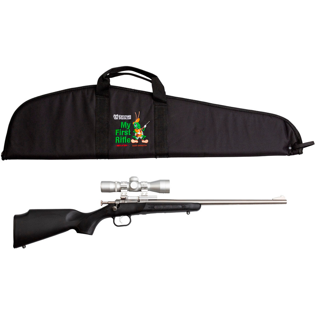 Keystone Crickett Package Rifle 22 LR 16 in. Black S/S with Scope