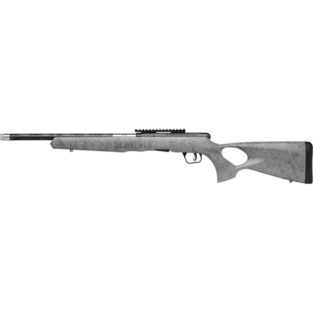 Savage B17 TimberLite Thumbhole Rifle 17 HMR 18 in. Grey Stock