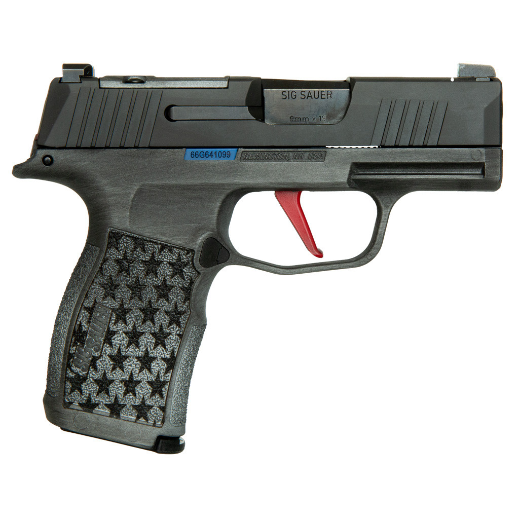Sig Sauer P365X Pistol 9mm 3.1 in. Silver/Red/Blue Star 12 rd