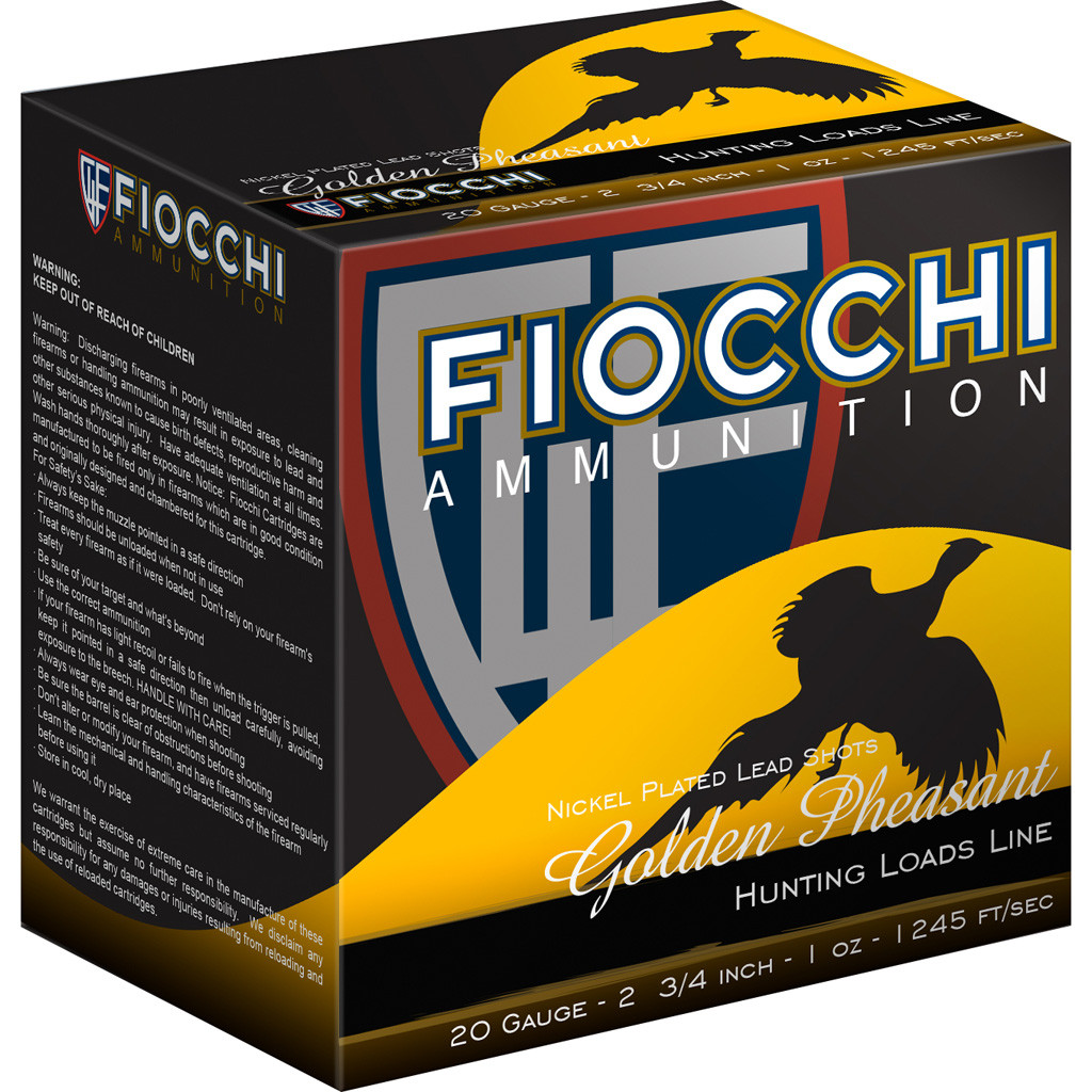 Fiocchi Golden Pheasant Shotgun Loads 20 ga. 2.75 in. 1 oz. 7.5