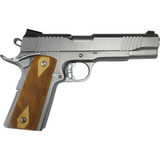 Rock Island Rock Standard FS 1911 Pistol 9mm 5 in. Stainless Steel Wood Grip 10 rd. Rock Island Rock Standard FS 1911 Pistol 9mm 5 in. Stainless Steel Wood Grip 10 rd.
