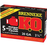 Brenneke KO Slugs 20 ga. 2 3/4 in. 3/4 oz. 5 rd. Brenneke KO Slugs 20 ga. 2 3/4 in. 3/4 oz. 5 rd.