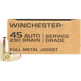 Winchester Service Grade M1911 Pistol Ammo 45 ACP 230 gr. FMJ 50 rd. Winchester Service Grade M1911 Pistol Ammo 45 ACP 230 gr. FMJ 50 rd.