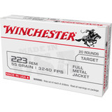 Winchester USA Rifle Ammo 223 Rem. 55 gr. FMJ 20 rd. Winchester USA Rifle Ammo 223 Rem. 55 gr. FMJ 20 rd.