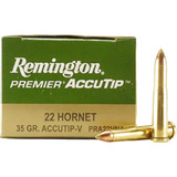 Remington Premier AccuTip Centerfire Rifle Ammo 22 Hornet 35 gr. AccuTip-V 50 rd. Remington Premier AccuTip Centerfire Rifle Ammo 22 Hornet 35 gr. AccuTip-V 50 rd.
