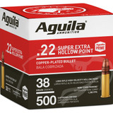 Aguila Standard High Velocity Rimfire Ammo 22 LR. 38 gr. HV HP 500 rd. Aguila Standard High Velocity Rimfire Ammo 22 LR. 38 gr. HV HP 500 rd.