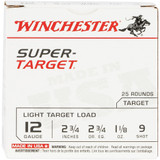 Winchester USA Super Target Load 12 ga. 2.75 in. 1 1/8 oz. 9 Shot 25 rd. Winchester USA Super Target Load 12 ga. 2.75 in. 1 1/8 oz. 9 Shot 25 rd.