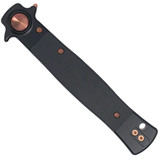 CobraTec Stiletto Button Lock G10 Knife Folding Blade Black/Rose Gold