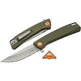 SZCO Micarta D2 Folder Knife 4 in. Moss Green