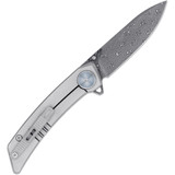 CobraTec Emperor Carbon Damascuss Drop Point Folding Knife
