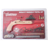 Traditions Crockett Flintlock Pistol Kit .50 Cal 9.75 in. White/Raw Hardwood