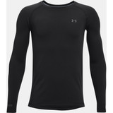 Boys' UA Base 2.0 Crew Black--Pitch Gray