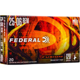 Federal Fusion Rifle Ammo 25-06 Rem 120 gr. Fusion Soft Point 20 rd. Federal Fusion Rifle Ammo 25-06 Rem 120 gr. Fusion Soft Point 20 rd.