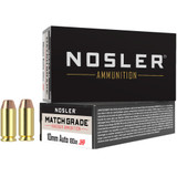 Nosler Match Grade Handgun Ammunition 10mm 180 gr. HG JHP 50 rd. Nosler Match Grade Handgun Ammunition 10mm 180 gr. HG JHP 50 rd.