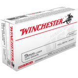 Winchester USA Pistol Ammo 9mm Luger 124 gr. FMJ 50 rd. Winchester USA Pistol Ammo 9mm Luger 124 gr. FMJ 50 rd.