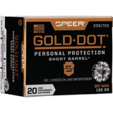 Speer Gold Dot Short Barrel Handgun Ammo 357 Mag. 135 gr. HP 20 rd. Speer Gold Dot Short Barrel Handgun Ammo 357 Mag. 135 gr. HP 20 rd.