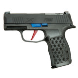 Sig Sauer P365X Pistol 9mm 3.1 in. Silver/Red/Blue Star 12 rd.