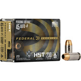 Federal Premium Personal Defense Handgun Ammo 45 ACP +P 230 gr. HST JHP 20 rd. Federal Premium Personal Defense Handgun Ammo 45 ACP +P 230 gr. HST JHP 20 rd.