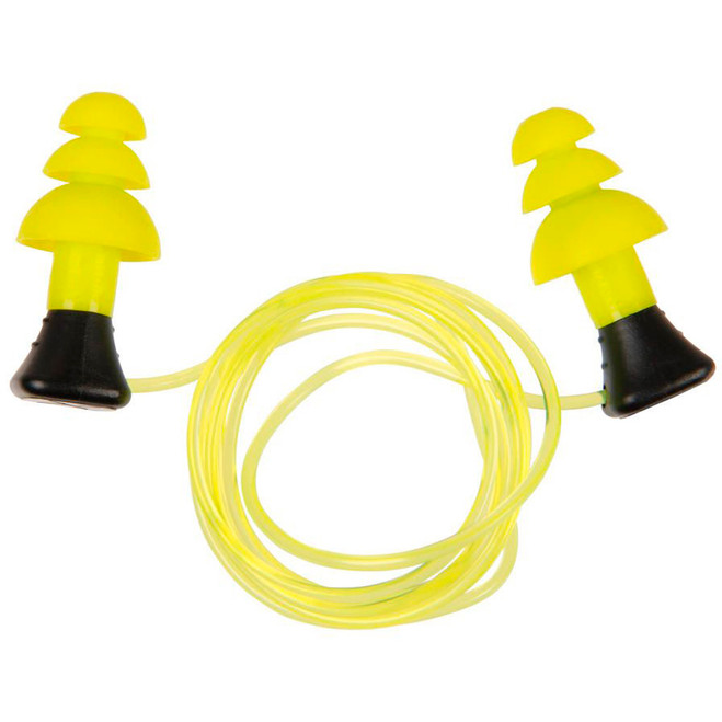 ULTRX Tethered Silicone Ear Plugs Yellow 3 pr. ULTRX Tethered Silicone Ear Plugs Yellow 3 pr.